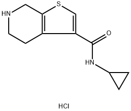 N-cyclopropyl-4,5,6,7-tetrahydrothieno[2,3-c]pyridine-3-carboxamide hydrochloride Structural