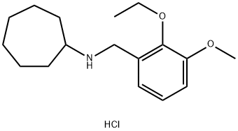 N-[(2-ethoxy-3-methoxyphenyl)methyl]cycloheptanamine hydrochloride Structural