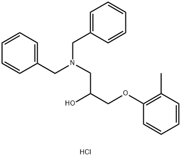 dibenzyl-[2-hydroxy-3-(2-methylphenoxy)propyl]azanium chloride Structural