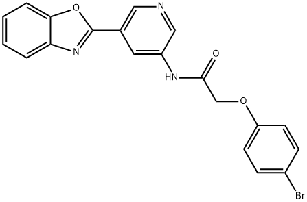 N-[5-(1,3-benzoxazol-2-yl)pyridin-3-yl]-2-(4-bromophenoxy)acetamide Structural