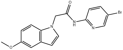 N-(5-bromopyridin-2-yl)-2-(5-methoxyindol-1-yl)acetamide Structural