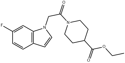 ethyl 1-[2-(6-fluoroindol-1-yl)acetyl]piperidine-4-carboxylate Structural
