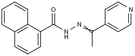 N-[(E)-1-pyridin-4-ylethylideneamino]naphthalene-1-carboxamide Structural