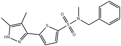 N-benzyl-5-(4,5-dimethyl-1H-pyrazol-3-yl)-N-methylthiophene-2-sulfonamide Structural