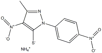 azanium 5-methyl-4-nitro-2-(4-nitrophenyl)pyrazole-3-thiolate Structural