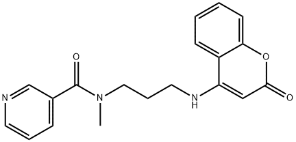 N-methyl-N-[3-[(2-oxochromen-4-yl)amino]propyl]pyridine-3-carboxamide Structural