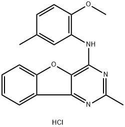 N-(2-methoxy-5-methylphenyl)-2-methyl-[1]benzofuro[3,2-d]pyrimidin-4-amine hydrochloride Structural