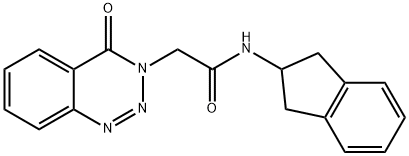 N-(2,3-dihydro-1H-inden-2-yl)-2-(4-oxo-1,2,3-benzotriazin-3-yl)acetamide Structural