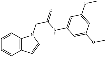 N-(3,5-dimethoxyphenyl)-2-indol-1-ylacetamide Structural