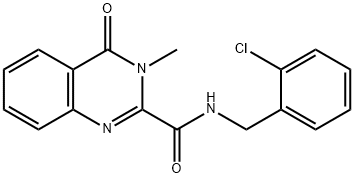 N-[(2-chlorophenyl)methyl]-3-methyl-4-oxoquinazoline-2-carboxamide Structural