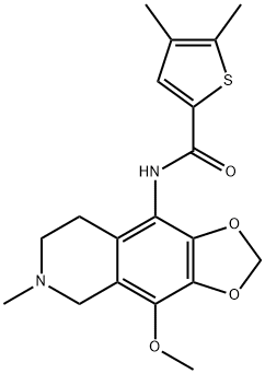 N-(4-methoxy-6-methyl-7,8-dihydro-5H-[1,3]dioxolo[4,5-g]isoquinolin-9-yl)-4,5-dimethylthiophene-2-carboxamide Structural