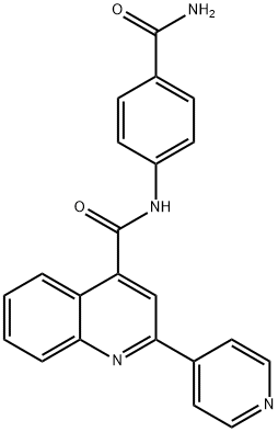 N-(4-carbamoylphenyl)-2-pyridin-4-ylquinoline-4-carboxamide Structural