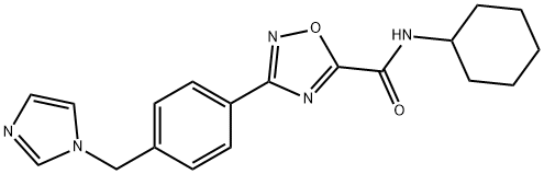 N-cyclohexyl-3-[4-(imidazol-1-ylmethyl)phenyl]-1,2,4-oxadiazole-5-carboxamide Structural