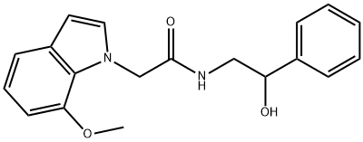 N-(2-hydroxy-2-phenylethyl)-2-(7-methoxyindol-1-yl)acetamide Structural