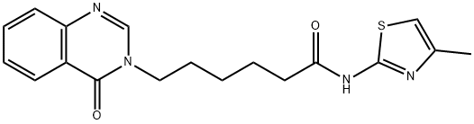 N-(4-methyl-1,3-thiazol-2-yl)-6-(4-oxoquinazolin-3-yl)hexanamide Structural