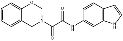 N'-(1H-indol-6-yl)-N-[(2-methoxyphenyl)methyl]oxamide Structural