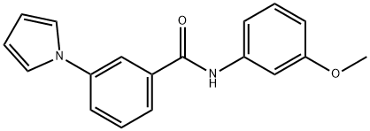 N-(3-methoxyphenyl)-3-pyrrol-1-ylbenzamide Structural