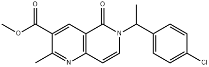 methyl 6-[1-(4-chlorophenyl)ethyl]-2-methyl-5-oxo-1,6-naphthyridine-3-carboxylate Structural
