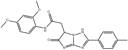 N-(2,4-dimethoxyphenyl)-2-[2-(4-methylphenyl)-5-oxo-1,6-dihydroimidazo[1,2-b][1,2,4]triazol-6-yl]acetamide Structural