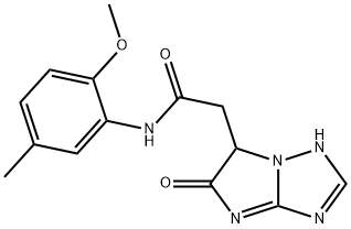 N-(2-methoxy-5-methylphenyl)-2-(5-oxo-1,6-dihydroimidazo[1,2-b][1,2,4]triazol-6-yl)acetamide Structural