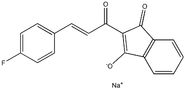 sodium 2-[(E)-3-(4-fluorophenyl)prop-2-enoyl]-3-oxoinden-1-olate Structural