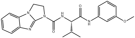 N-[(2S)-1-(3-methoxyanilino)-3-methyl-1-oxobutan-2-yl]-1,2-dihydroimidazo[1,2-a]benzimidazole-3-carboxamide Structural