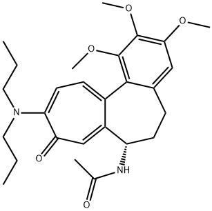 N-[(7S)-10-(dipropylamino)-1,2,3-trimethoxy-9-oxo-6,7-dihydro-5H-benzo[a]heptalen-7-yl]acetamide Structural