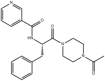 N-[(2S)-1-(4-acetylpiperazin-1-yl)-1-oxo-3-phenylpropan-2-yl]pyridine-3-carboxamide Structural