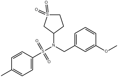 N-(1,1-dioxothiolan-3-yl)-N-[(3-methoxyphenyl)methyl]-4-methylbenzenesulfonamide Structural