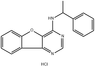 N-(1-phenylethyl)-[1]benzofuro[3,2-d]pyrimidin-4-amine hydrochloride Structural