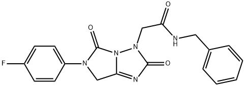 N-benzyl-2-[6-(4-fluorophenyl)-2,5-dioxo-7H-imidazo[1,5-b][1,2,4]triazol-3-yl]acetamide Structural
