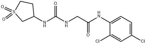 N-(2,4-dichlorophenyl)-2-[(1,1-dioxothiolan-3-yl)carbamoylamino]acetamide Structural