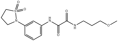 N'-[3-(1,1-dioxo-1,2-thiazolidin-2-yl)phenyl]-N-(3-methoxypropyl)oxamide Structural