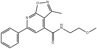 N-(2-methoxyethyl)-3-methyl-6-phenyl-[1,2]oxazolo[5,4-b]pyridine-4-carboxamide Structural