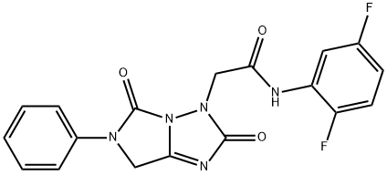 N-(2,5-difluorophenyl)-2-(2,5-dioxo-6-phenyl-7H-imidazo[1,5-b][1,2,4]triazol-3-yl)acetamide Structural