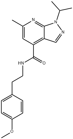N-[2-(4-methoxyphenyl)ethyl]-6-methyl-1-propan-2-ylpyrazolo[3,4-b]pyridine-4-carboxamide Structural