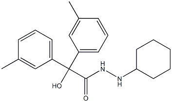 N'-cyclohexyl-2-hydroxy-2,2-bis(3-methylphenyl)acetohydrazide Structural