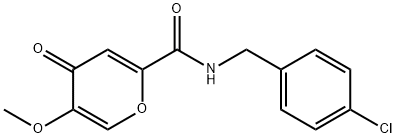 N-[(4-chlorophenyl)methyl]-5-methoxy-4-oxopyran-2-carboxamide Structural