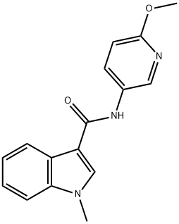 N-(6-methoxypyridin-3-yl)-1-methylindole-3-carboxamide Structural