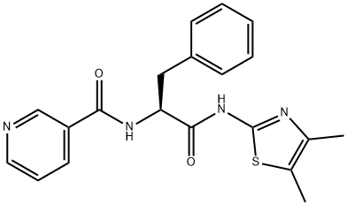 N-[(2S)-1-[(4,5-dimethyl-1,3-thiazol-2-yl)amino]-1-oxo-3-phenylpropan-2-yl]pyridine-3-carboxamide Structural