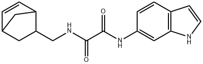 N-(5-bicyclo[2.2.1]hept-2-enylmethyl)-N'-(1H-indol-6-yl)oxamide Structural