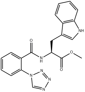 methyl (2S)-3-(1H-indol-3-yl)-2-[[2-(tetrazol-1-yl)benzoyl]amino]propanoate Structural