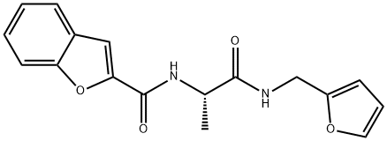 N-[(2S)-1-(furan-2-ylmethylamino)-1-oxopropan-2-yl]-1-benzofuran-2-carboxamide Structural