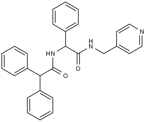 N-[2-oxo-1-phenyl-2-(pyridin-4-ylmethylamino)ethyl]-2,2-diphenylacetamide Structural