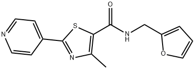 N-(furan-2-ylmethyl)-4-methyl-2-pyridin-4-yl-1,3-thiazole-5-carboxamide Structural
