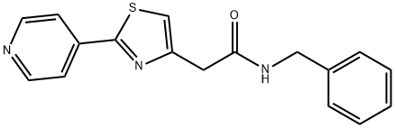 N-benzyl-2-(2-pyridin-4-yl-1,3-thiazol-4-yl)acetamide Structural