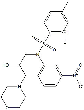 N-(2-hydroxy-3-morpholin-4-ylpropyl)-4-methyl-N-(3-nitrophenyl)benzenesulfonamide hydrochloride Structural