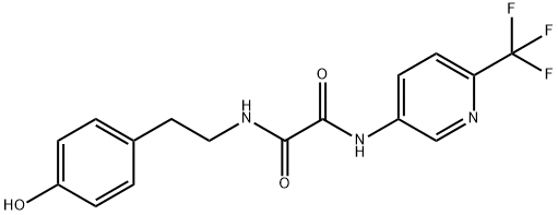 N-[2-(4-hydroxyphenyl)ethyl]-N'-[6-(trifluoromethyl)pyridin-3-yl]oxamide Structural