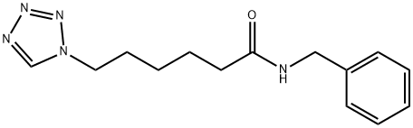 N-benzyl-6-(tetrazol-1-yl)hexanamide Structural