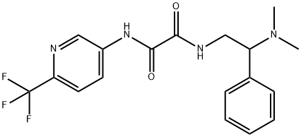 N-[2-(dimethylamino)-2-phenylethyl]-N'-[6-(trifluoromethyl)pyridin-3-yl]oxamide Structural